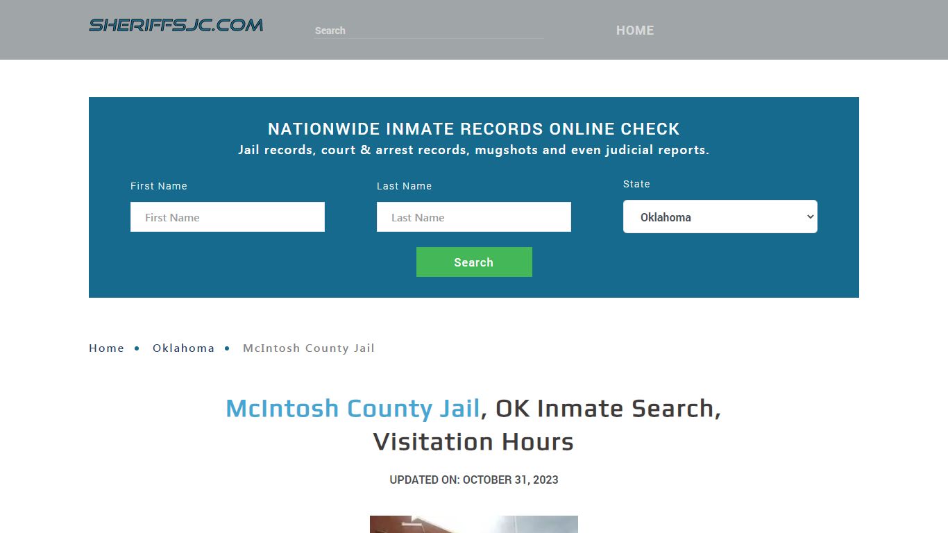 McIntosh County Jail, OK Inmate Search, Visitation Hours
