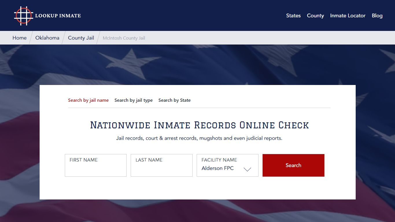 McIntosh County Jail in Oklahoma - Lookup Inmate